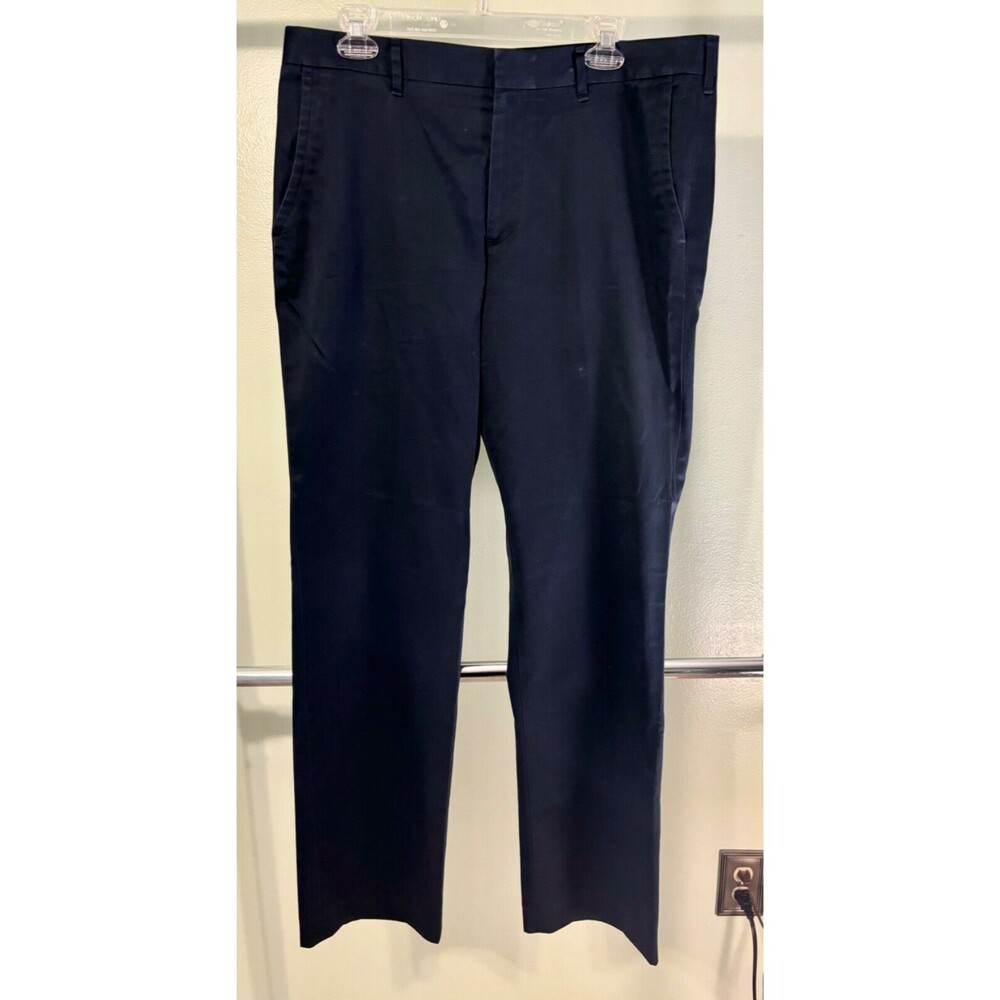 Bonobos Stretch Chino Pants Mens 38x30 Blue Plaid Brushed Twill Slim Fit